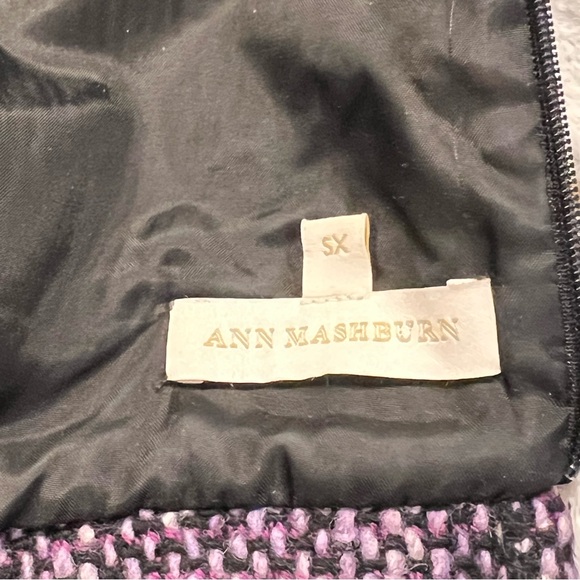 Ann Mashburn Ana Wool Tweed Fringe Mock-Turtleneck Tunic Top Sz-XS - Picture 8 of 10